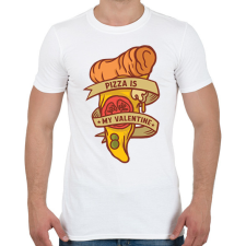 PRINTFASHION Pizza valentin napra - Férfi póló - Fehér férfi póló