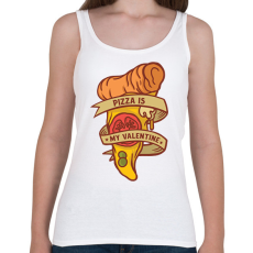 PRINTFASHION Pizza valentin napra - Női atléta - Fehér