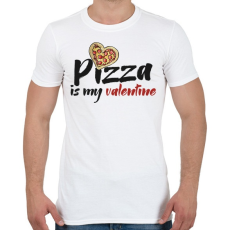 PRINTFASHION Pizza valentine - Férfi póló - Fehér