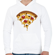 PRINTFASHION Pizza Wi-Fi - Férfi kapucnis pulóver - Fehér férfi pulóver, kardigán