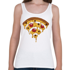 PRINTFASHION Pizza Wi-Fi - Női atléta - Fehér női trikó