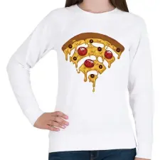PRINTFASHION Pizza Wi-Fi - Női pulóver - Fehér női pulóver, kardigán