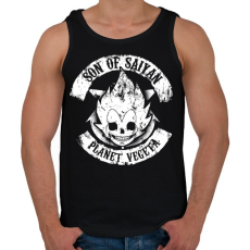 PRINTFASHION Planet Vegeta - Son of Saiyan - Férfi atléta - Fekete