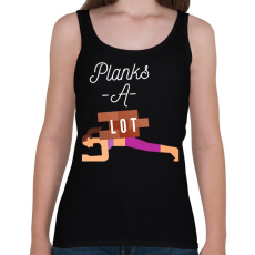 PRINTFASHION Planks A-Lot - Női atléta - Fekete