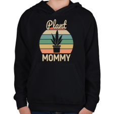 PRINTFASHION Plant Mommy - Gyerek kapucnis pulóver - Fekete gyerek pulóver, kardigán