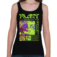 PRINTFASHION Plant - Streetwear - Női atléta - Fekete női trikó