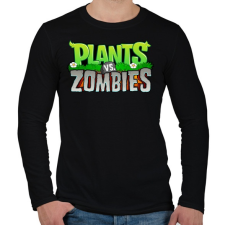 PRINTFASHION Plants vs. Zombies - Férfi hosszú ujjú póló - Fekete férfi póló