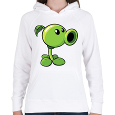 PRINTFASHION Plants vs Zombies - Női kapucnis pulóver - Fehér