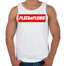 PRINTFASHION Plata o Plomo - Férfi atléta - Fehér