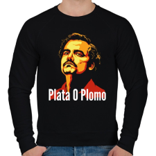PRINTFASHION Plata O Plomo - Férfi pulóver - Fekete férfi pulóver, kardigán