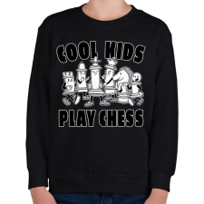 PRINTFASHION Play Chess - Sakk - Gyerek pulóver - Fekete gyerek pulóver, kardigán