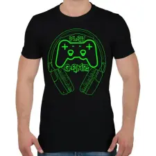 PRINTFASHION play game - Férfi póló - Fekete férfi póló