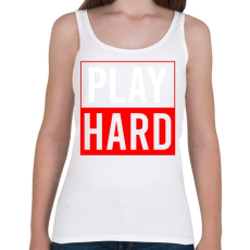 PRINTFASHION Play hard - Női atléta - Fehér