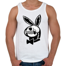 PRINTFASHION Playboy nyuszi csontváz - Férfi atléta - Fehér atléta, trikó