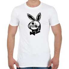 PRINTFASHION Playboy nyuszi csontváz - Férfi póló - Fehér
