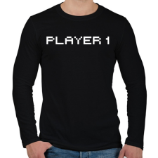 PRINTFASHION PLAYER 1 - Férfi hosszú ujjú póló - Fekete férfi póló