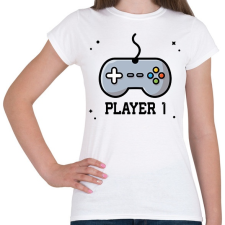 PRINTFASHION Player 1 páros póló - Női póló - Fehér női póló