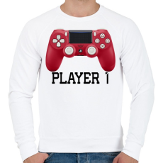 PRINTFASHION Player 1 PS4 páros póló - Férfi pulóver - Fehér