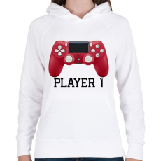 PRINTFASHION Player 1 PS4 páros póló - Női kapucnis pulóver - Fehér