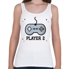 PRINTFASHION Player 2 páros póló - Női atléta - Fehér női trikó