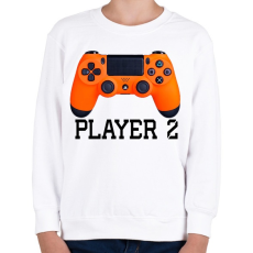 PRINTFASHION Player 2 PS4 páros póló - Gyerek pulóver - Fehér