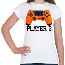 PRINTFASHION Player 2 PS4 páros póló - Női póló - Fehér