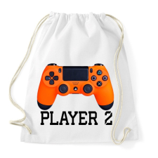 PRINTFASHION Player 2 PS4 páros póló - Sportzsák, Tornazsák - Fehér tornazsák