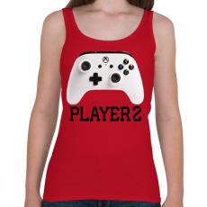 PRINTFASHION Player 2 Xbox One  páros póló - Női atléta - Cseresznyepiros