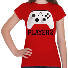 PRINTFASHION Player 2 Xbox One  páros póló - Női póló - Piros