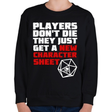 PRINTFASHION Players don't die - Gyerek pulóver - Fekete gyerek pulóver, kardigán