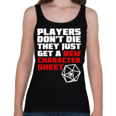 PRINTFASHION Players don't die - Női atléta - Fekete