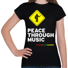 PRINTFASHION playin - Női póló - Fekete