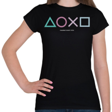 PRINTFASHION Playstation - Női póló - Fekete női póló