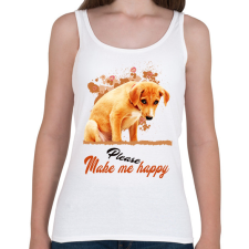 PRINTFASHION please make me happy - Női atléta - Fehér női trikó