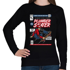 PRINTFASHION Plumber Skater - Női pulóver - Fekete női pulóver, kardigán