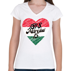 PRINTFASHION png_20230309_232304_0000 - Női V-nyakú póló - Fehér