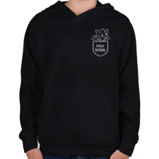 PRINTFASHION Pocket demons - Gyerek kapucnis pulóver - Fekete gyerek pulóver, kardigán