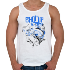 PRINTFASHION Pofa be és pecázz! - Férfi atléta - Fehér atléta, trikó