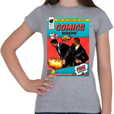 PRINTFASHION Pofonosztó comics - Női póló - Sport szürke női póló
