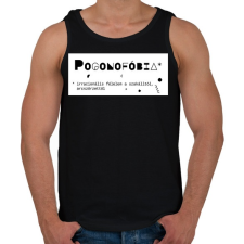 PRINTFASHION Pogonofóbia - Férfi atléta - Fekete atléta, trikó