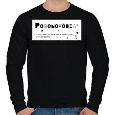 PRINTFASHION Pogonofóbia - Férfi pulóver - Fekete férfi pulóver, kardigán