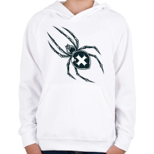 PRINTFASHION Pók - Gyerek kapucnis pulóver - Fehér gyerek pulóver, kardigán