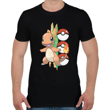 PRINTFASHION pokemon charmander - Férfi póló - Fekete férfi póló