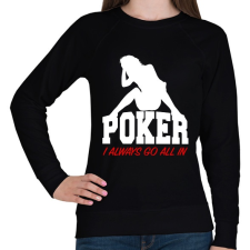 PRINTFASHION Póker all in - Női pulóver - Fekete női pulóver, kardigán