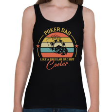 PRINTFASHION Poker Dad - Női atléta - Fekete
