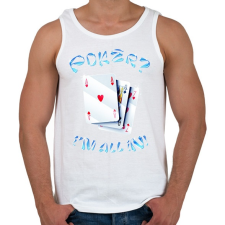 PRINTFASHION Póker - Férfi atléta - Fehér atléta, trikó