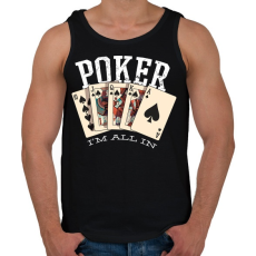 PRINTFASHION Póker - Férfi atléta - Fekete