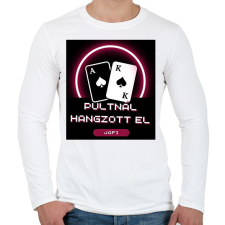PRINTFASHION póker - Férfi hosszú ujjú póló - Fehér férfi póló