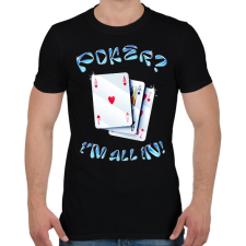 PRINTFASHION Póker - Férfi póló - Fekete férfi póló