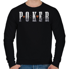 PRINTFASHION Poker - Férfi pulóver - Fekete